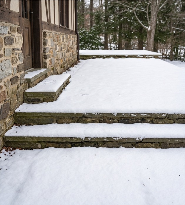 Steps, stairs and narrow terraces: Before